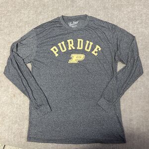 Purdue Long Sleeve T-Shirt Black Heather Size Medium Long Sleeve Victory
